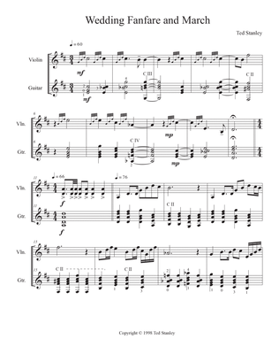 Wedding Fanfare and March (Violin/Guitar)