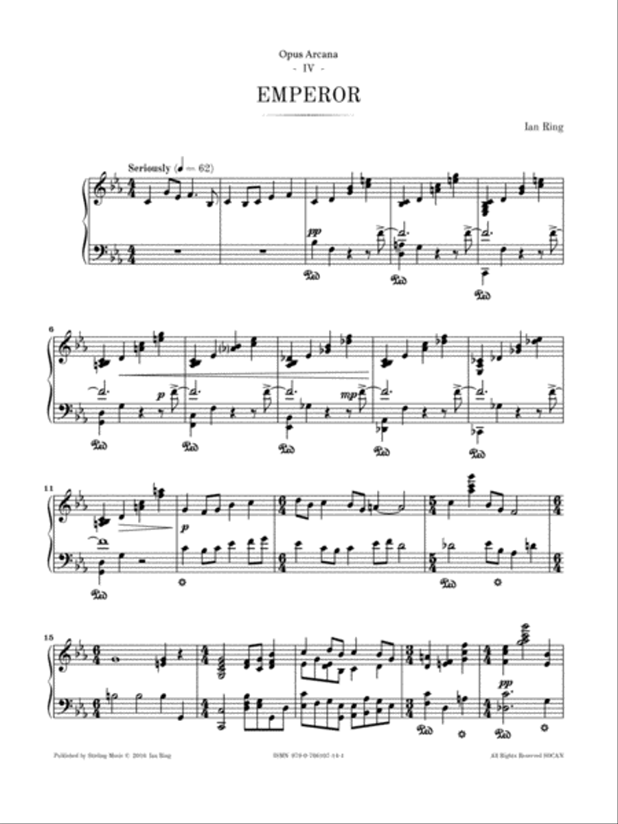 Ian Ring - Opus Arcana - 4 - Emperor Piano Solo scores gallery preview page 3