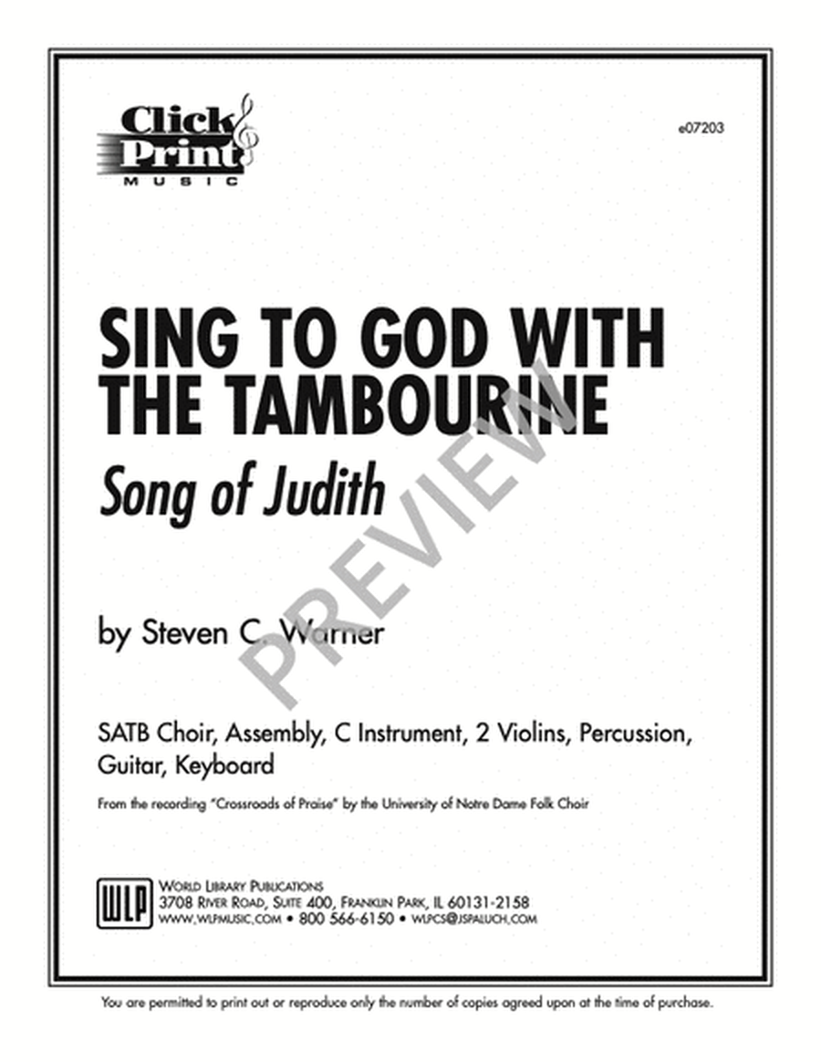 Sing to God with the Tambourine (Song of Judith)