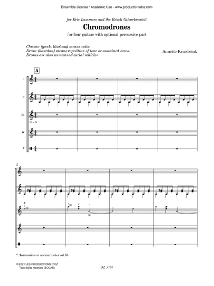 Chromodrones Chromodrones Guitar Ensemble scores gallery preview page 3