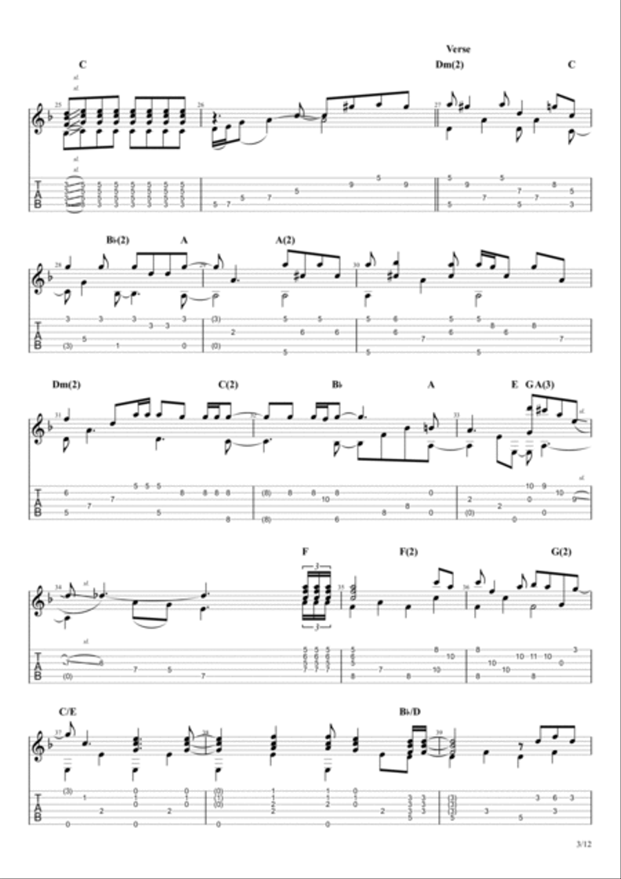 Sultans Of Swing Guitar Solo scores gallery preview page 3