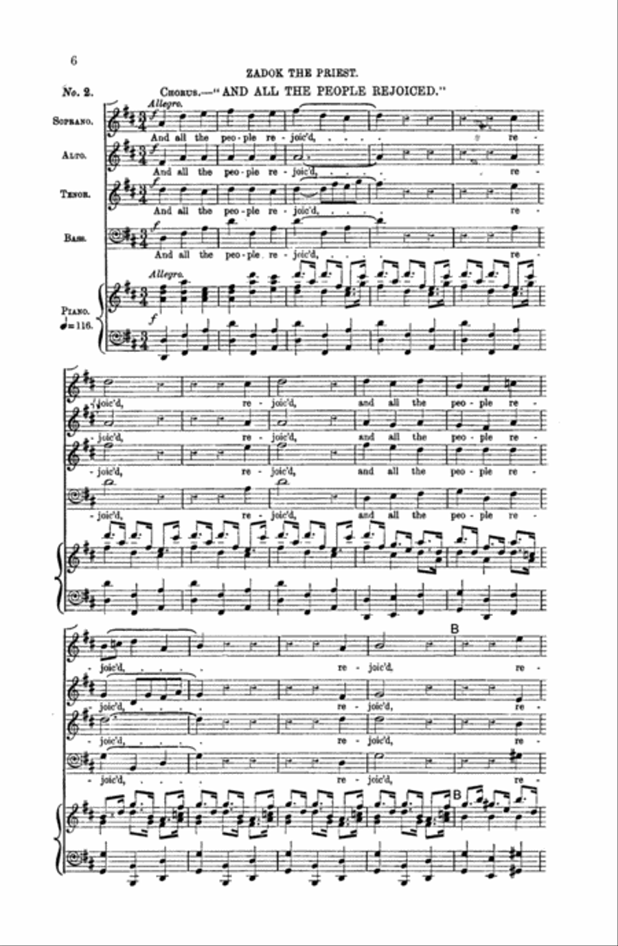 Zadok the Priest 4-Part scores gallery preview page 6