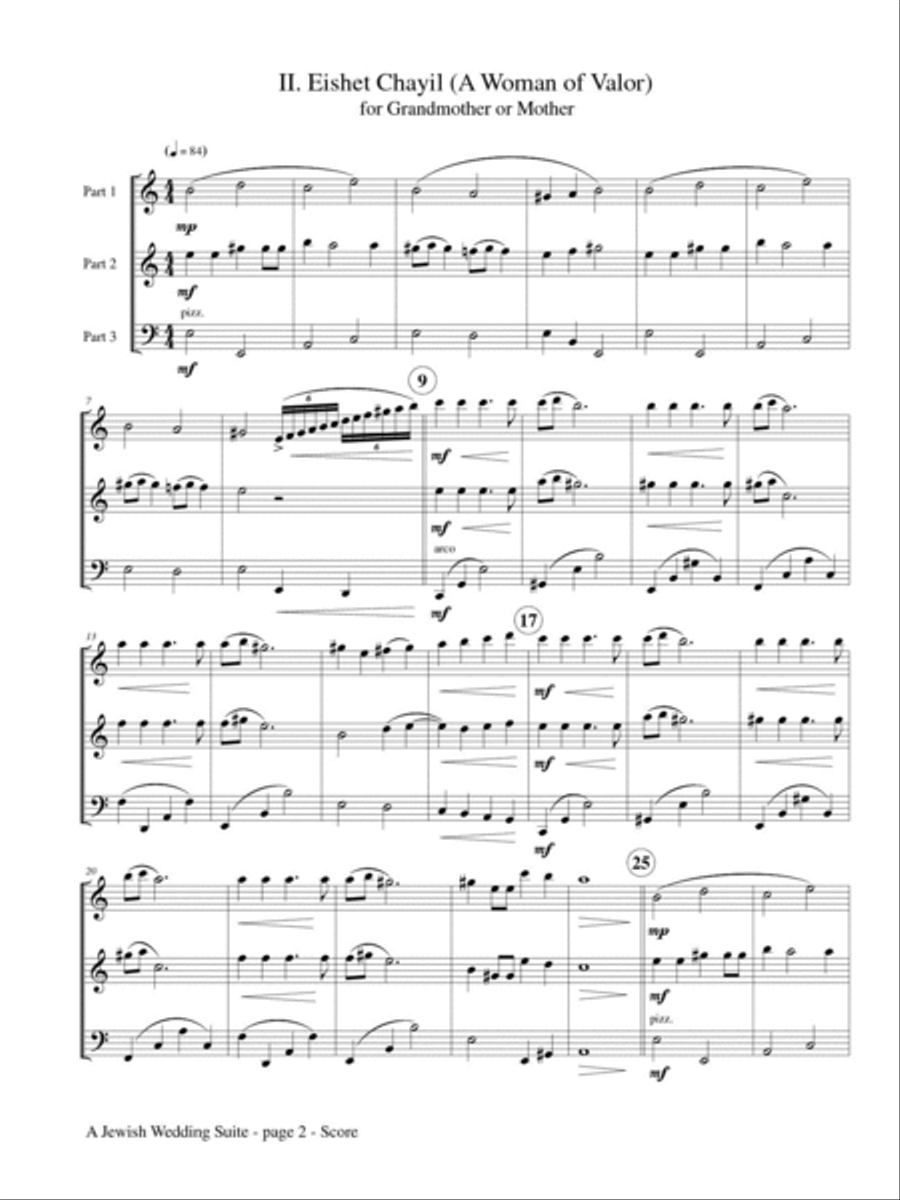 A Jewish Wedding Suite School and Community scores gallery preview page 3