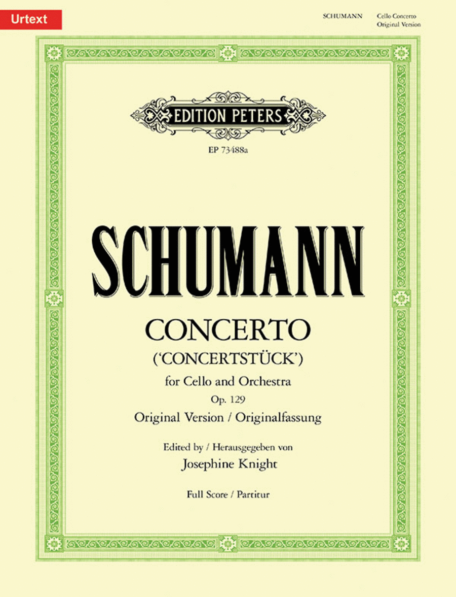 Concerto for Cello and Orchestra (Concertstck) - Original Version
