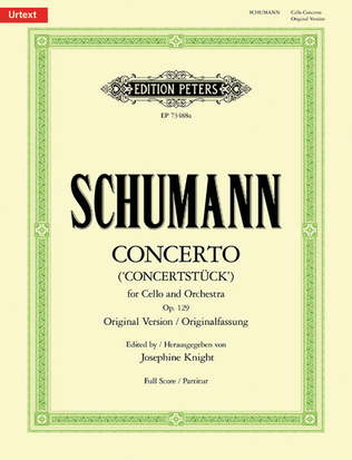 Book cover for Concerto for Cello and Orchestra (Concertstück) - Original Version