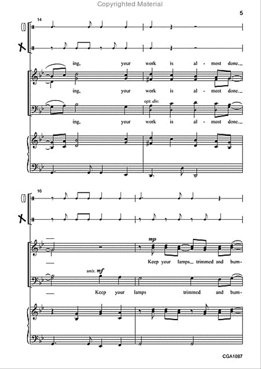 Keep Your Lamps Keep Your Lamps 4-Part scores gallery preview page 5