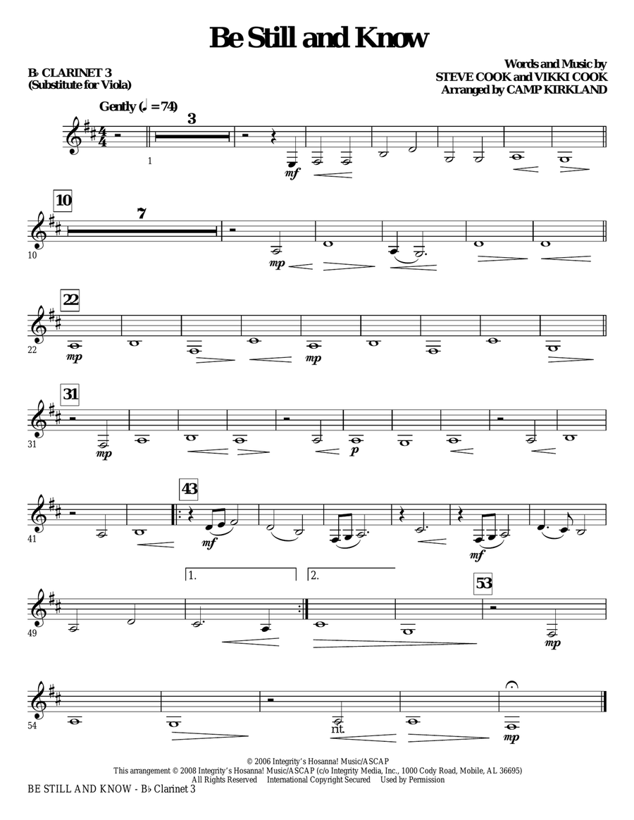 Be Still And Know - Cello