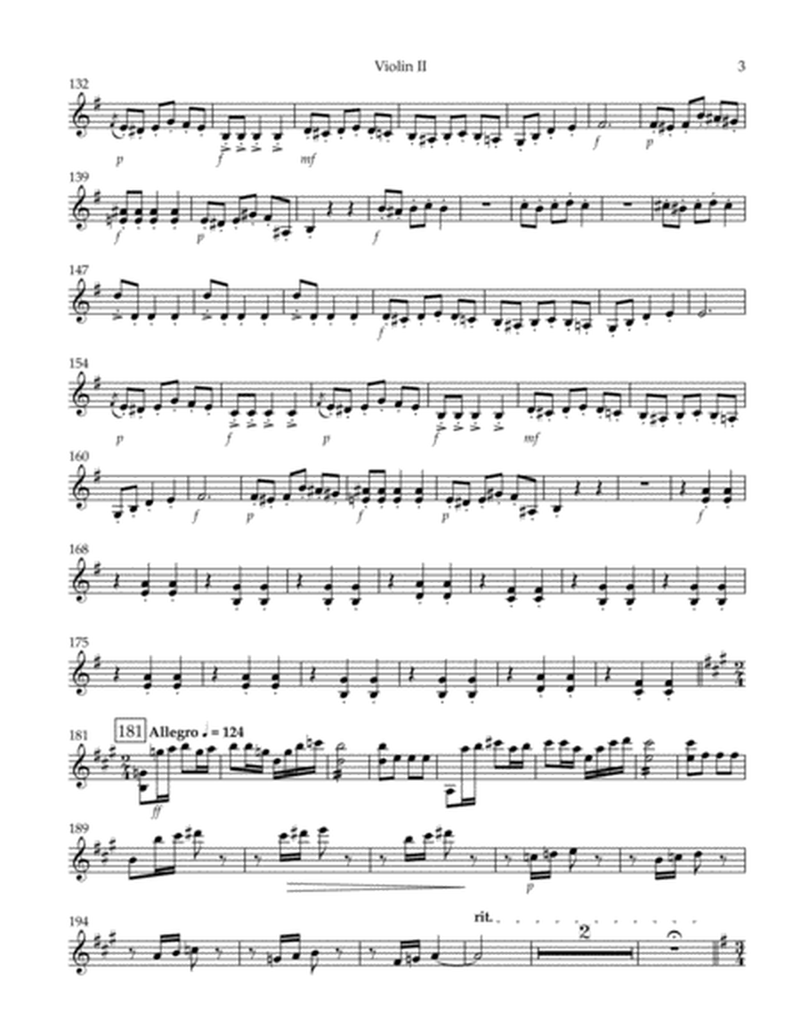Die Fledermaus Overture (arr. for string orchestra): Violin II image number null