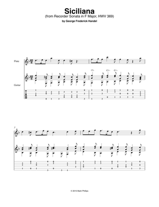 “Siciliana” from Recorder Sonata in F Major, HWV 369