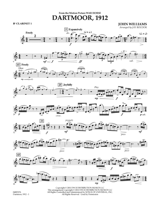Dartmoor, 1912 (from War Horse) - Bb Clarinet 1