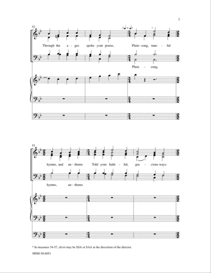 When the Morning Stars Together 4-Part scores gallery preview page 5
