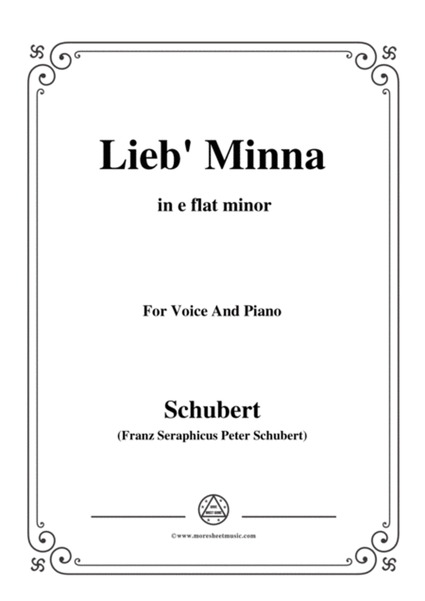 Schubert-Lieb Minna(Darling Minna),D.222,in e flat minor,for Voice&Piano image number null