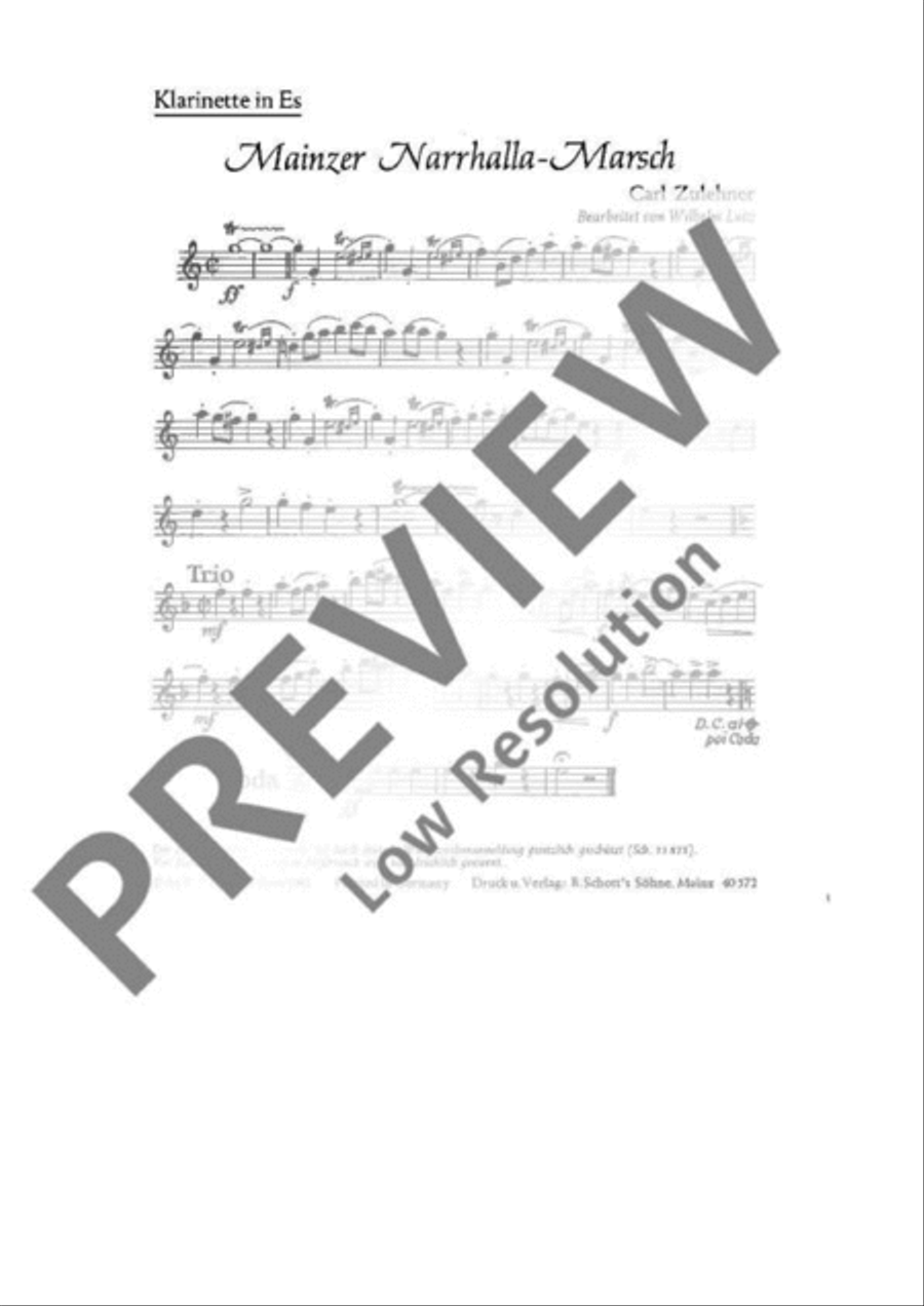 Mainzer Narrhalla-Marsch Concert Band scores gallery preview page 5