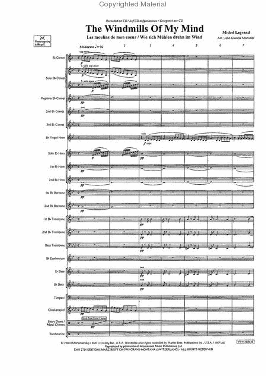 The Windmills Of Your Mind Brass Band scores gallery preview page 3