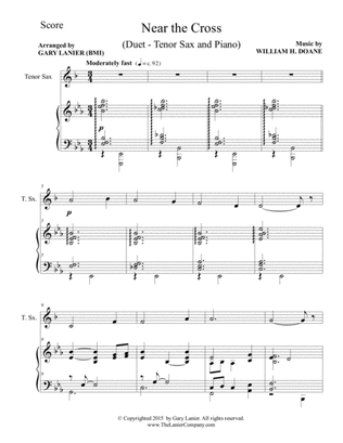 NEAR THE CROSS (Duet– Tenor Sax/Piano with Score and Instrument Part)