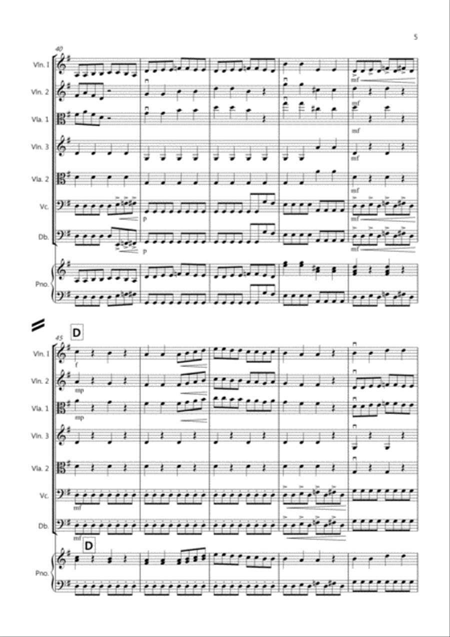 Haydn Rocks! for String Orchestra String Quartet scores gallery preview page 5