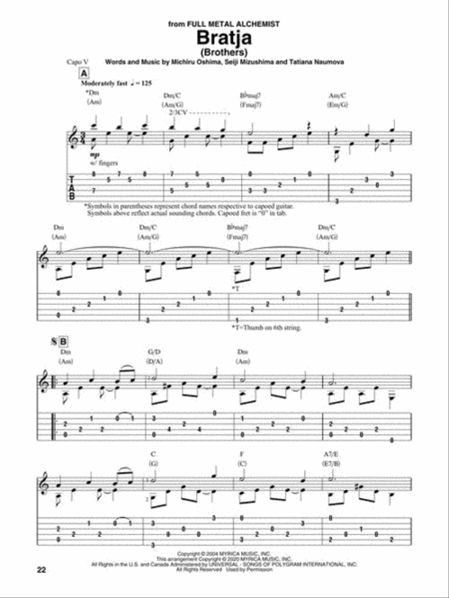 Video Game Music Video Game Music Guitar Tablature scores gallery preview page 5