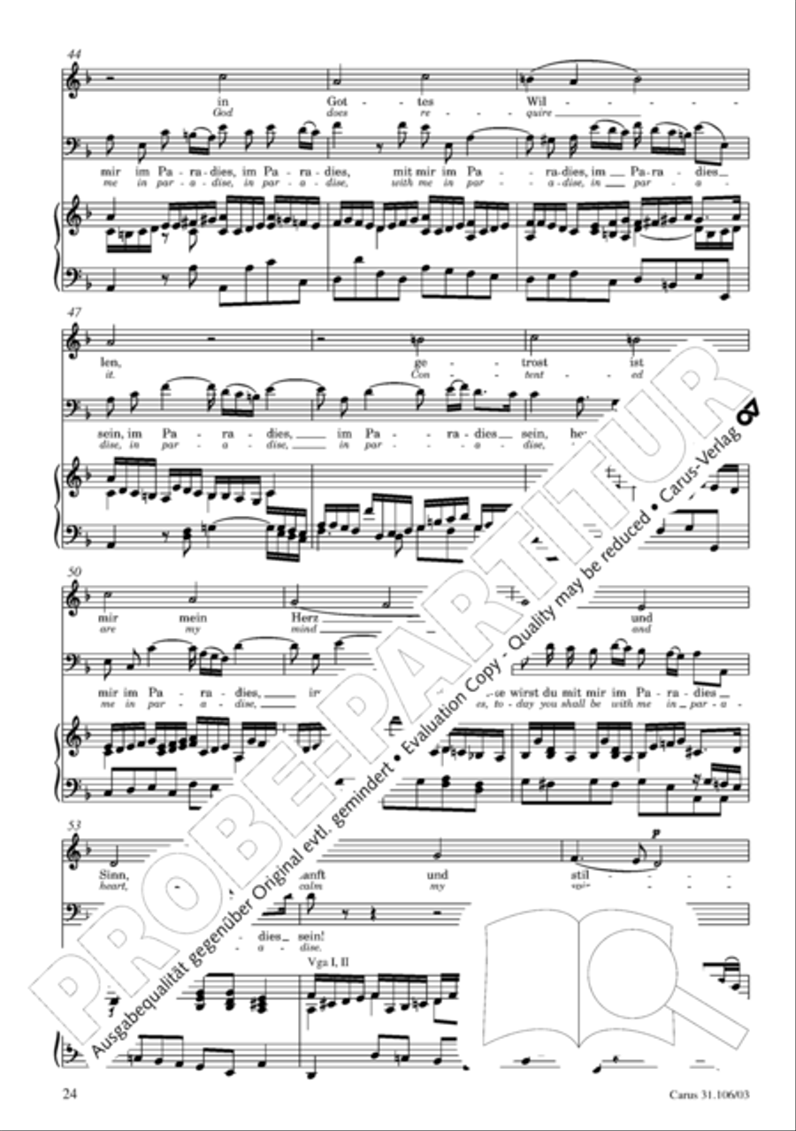 God's own time is the time appointed (Gottes Zeit ist die allerbeste Zeit) 4-Part scores gallery preview page 24