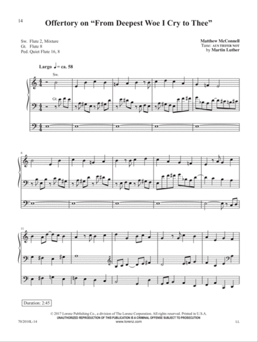 Forty Days & Forty Nights Organ Solo scores gallery preview page 6