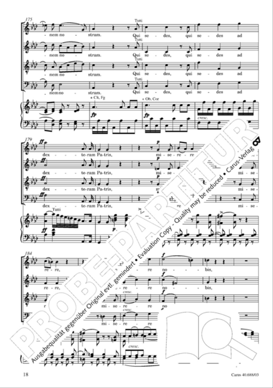Mass in C Major 4-Part scores gallery preview page 19
