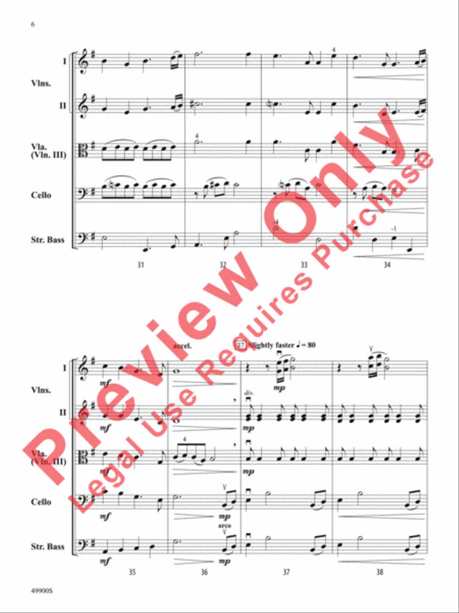 To the Moon and Back String Orchestra scores gallery preview page 7
