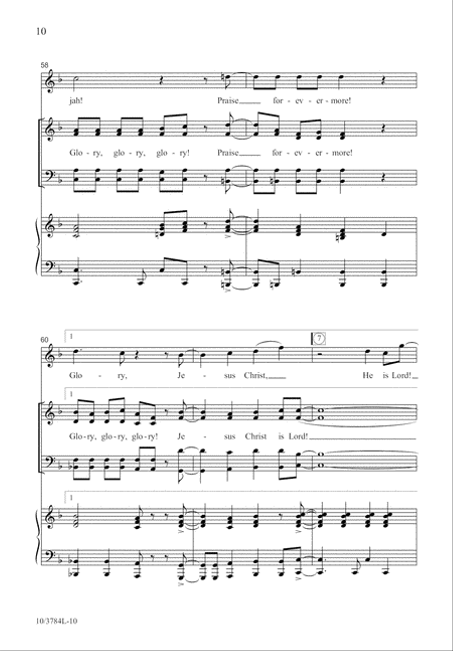 Glory, Glory, Glory! 4-Part scores gallery preview page 10