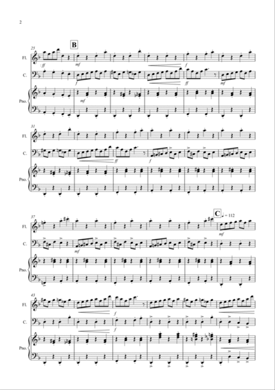 In the Hall of the Mountain King for Flute and Cello Duet Flute scores gallery preview page 2