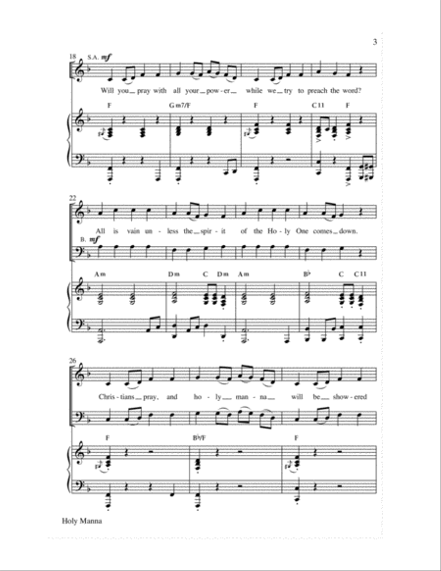 Holy Manna Choir scores gallery preview page 3