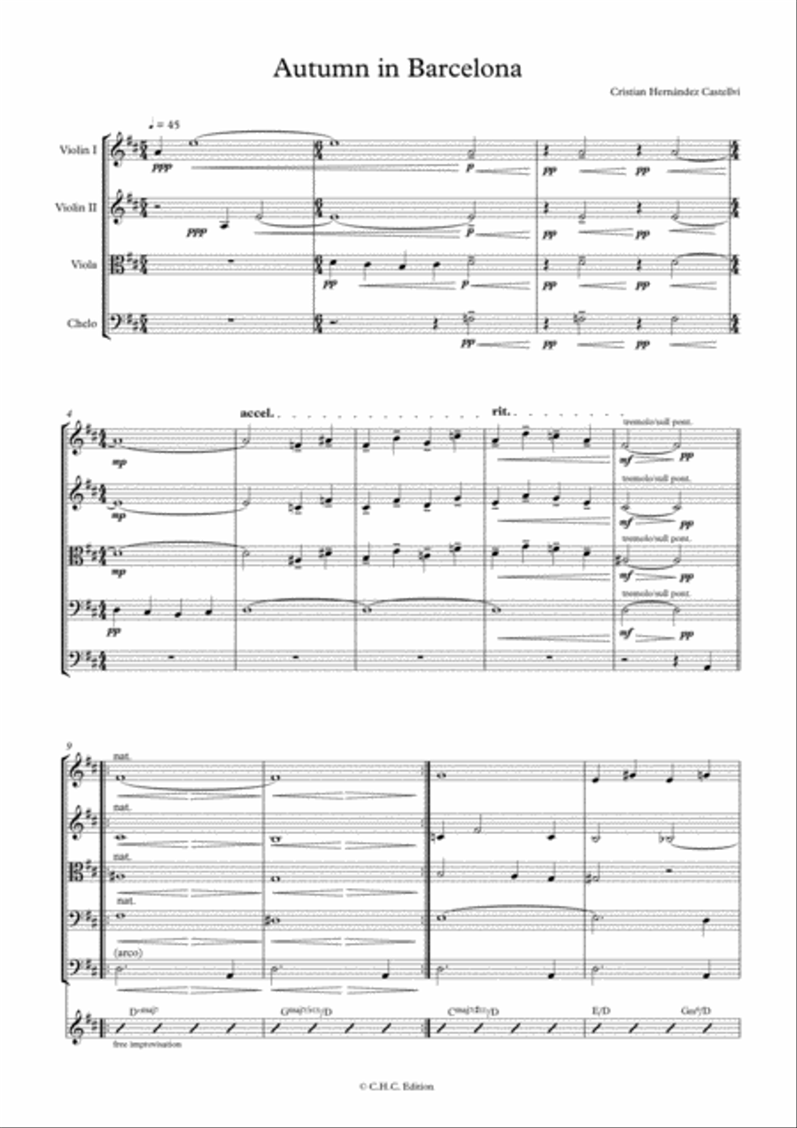 Autumn in Barcelona Jazz Ensemble scores gallery preview page 2
