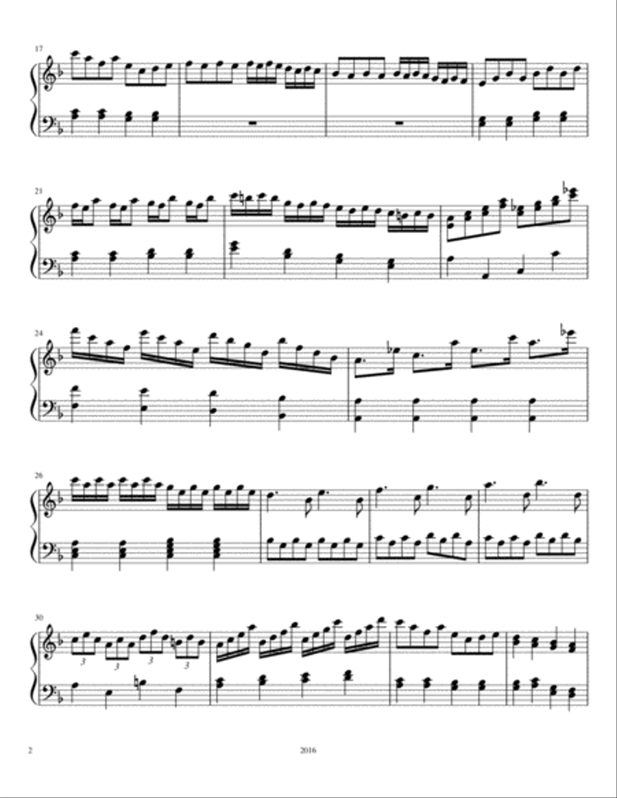 Autumn Leaves Piano Solo scores gallery preview page 2