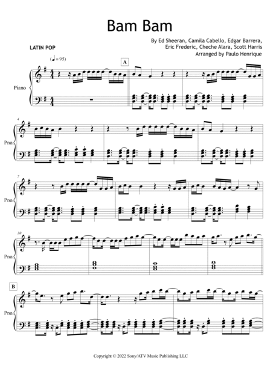 Bam Bam Bam Bam Piano Method scores gallery preview page 2