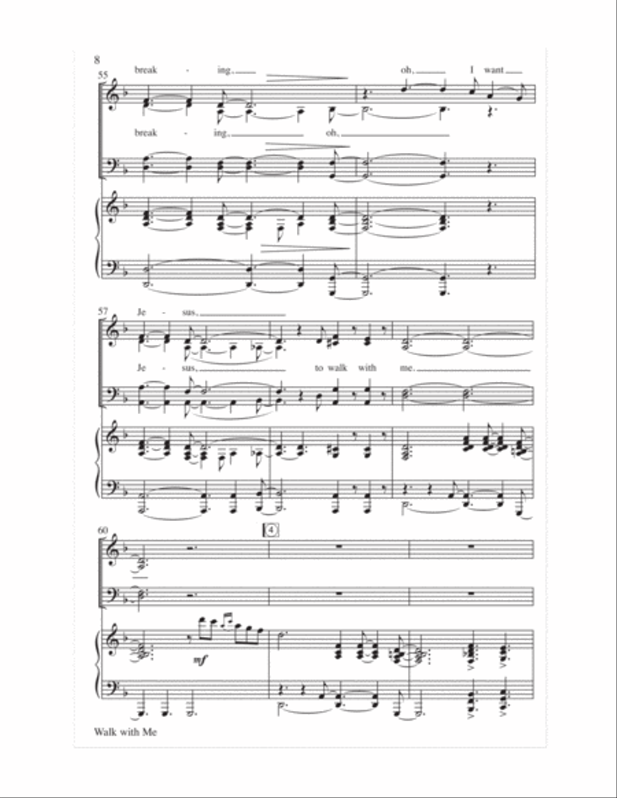 Walk with Me Walk with Me 4-Part scores gallery preview page 8