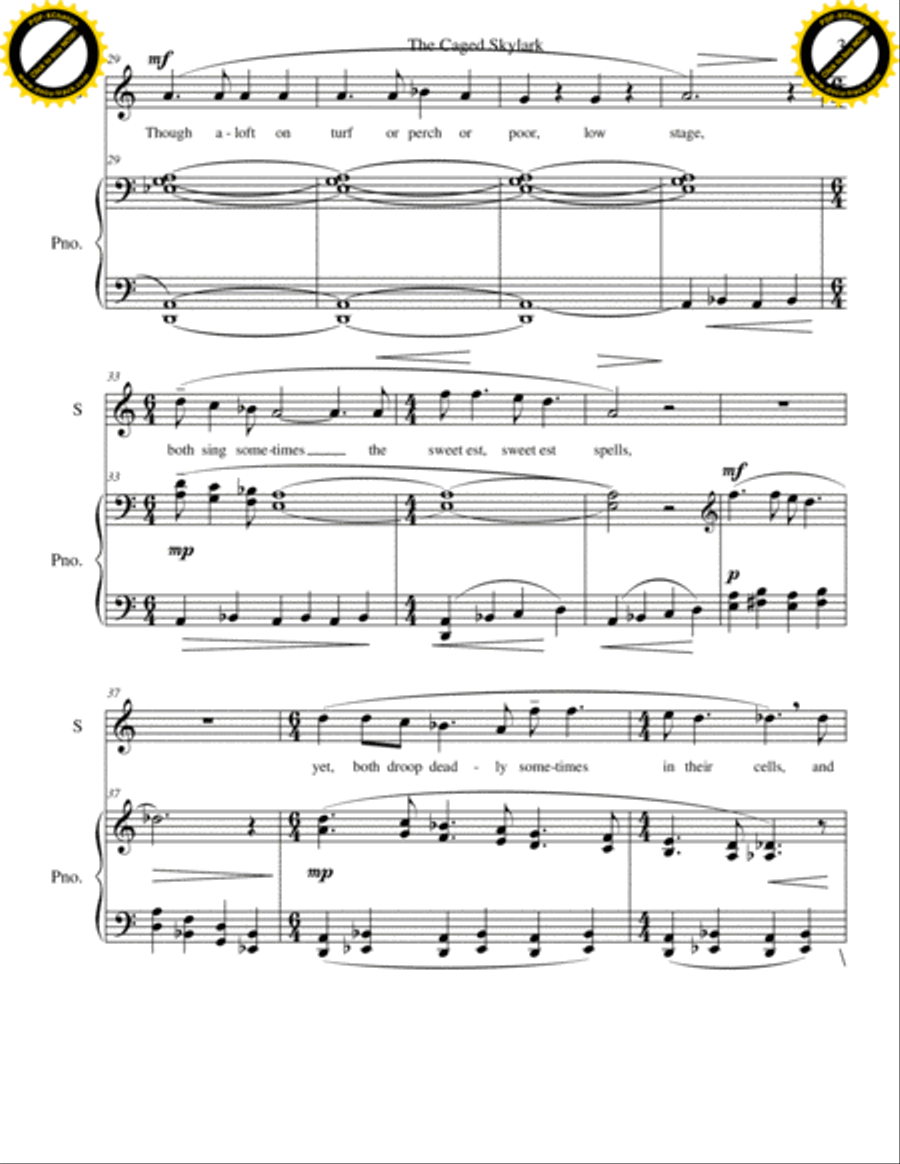 The Caged Skylark The Caged Skylark High Voice scores gallery preview page 3
