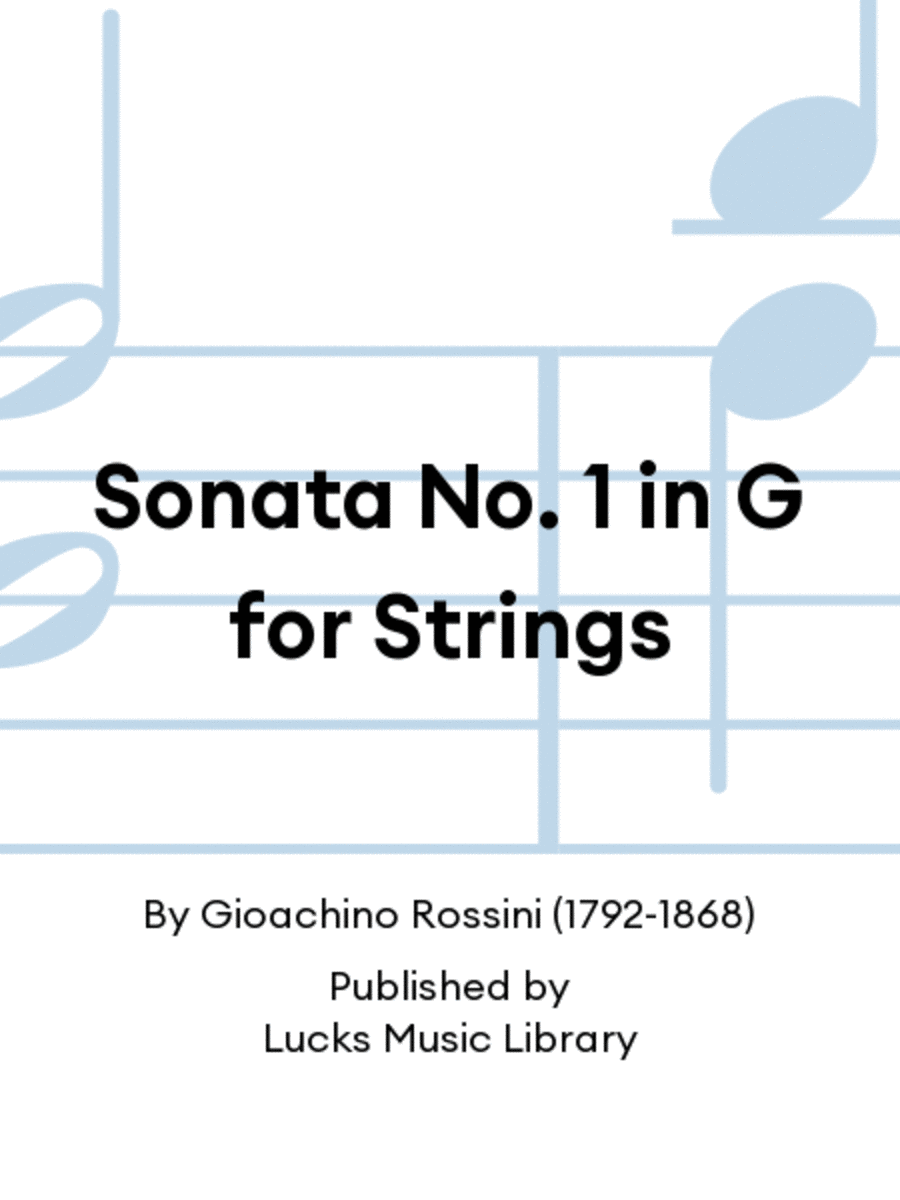 Sonata No. 1 in G for Strings
