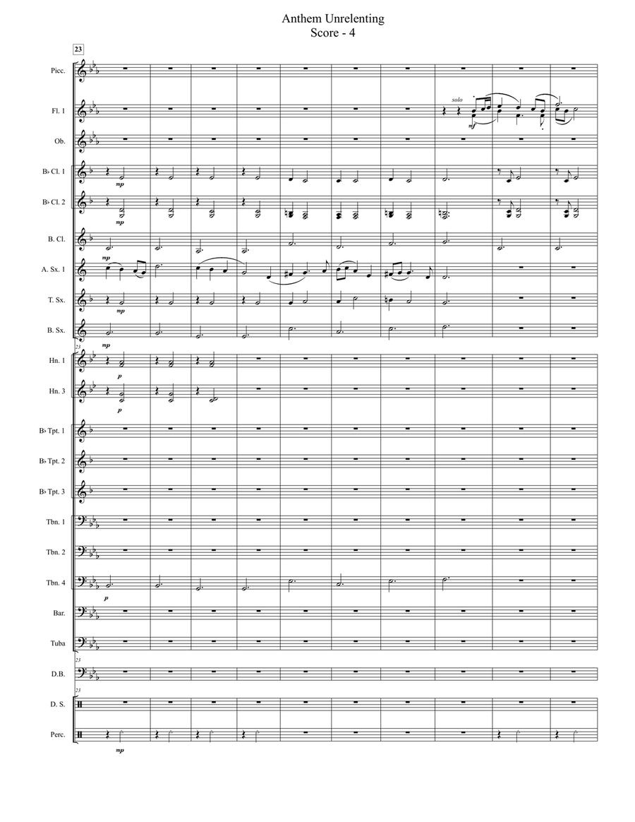 Anthem Unrelenting Concert Band scores gallery preview page 4