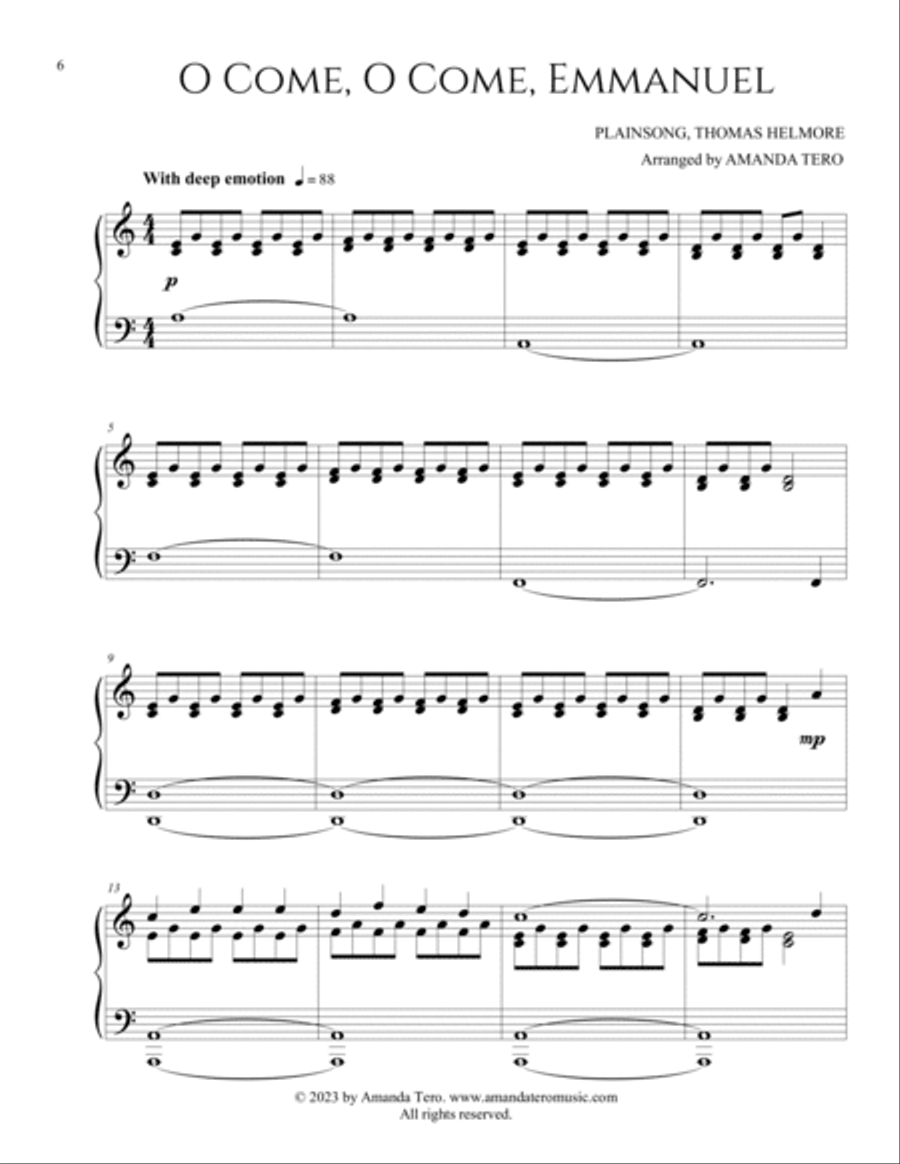 Come to Bethlehem: 12 intermediate Christmas piano solos Piano Solo scores gallery preview page 6