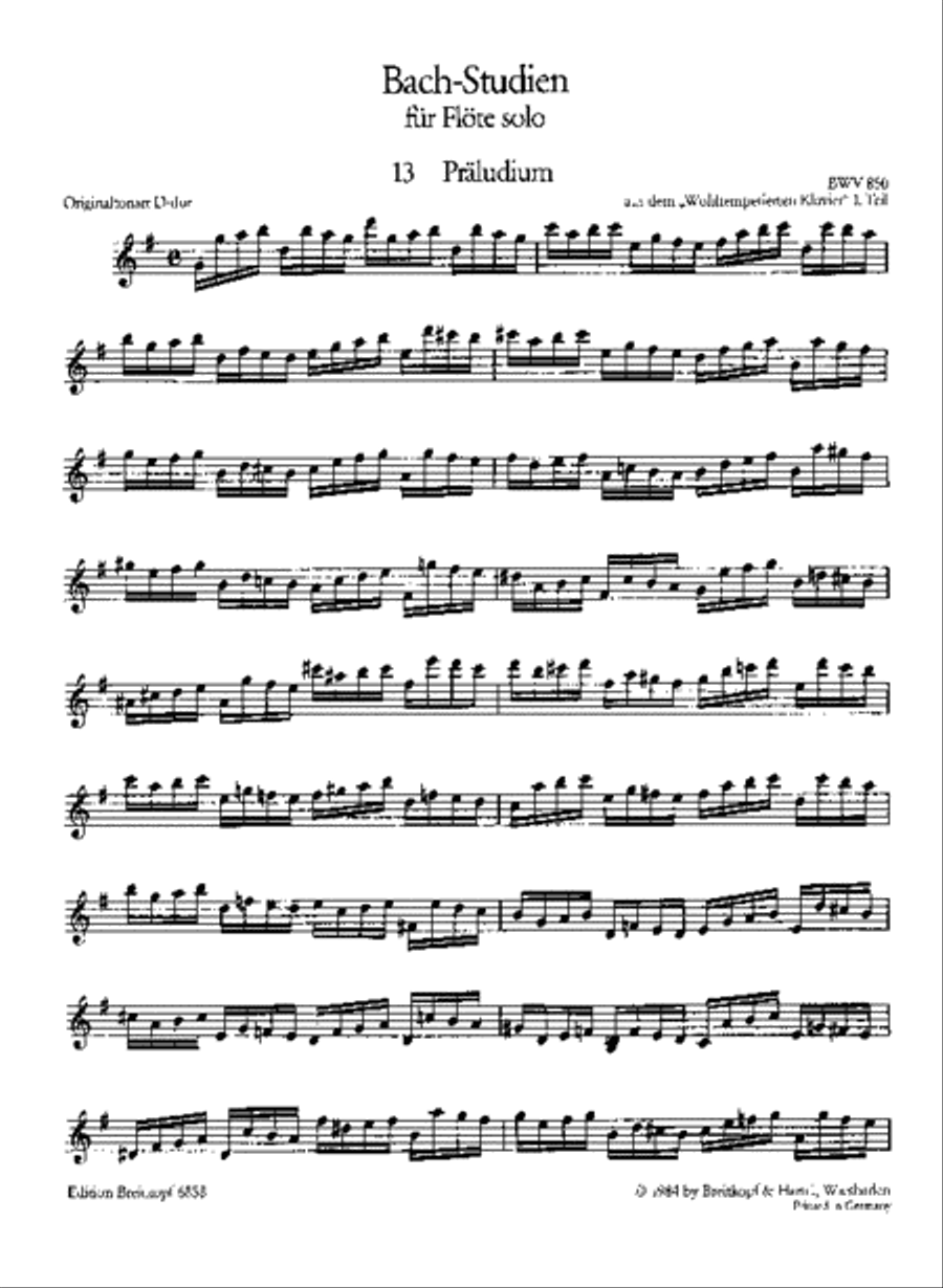 Bach Studies for Flute Flute Solo scores gallery preview page 2