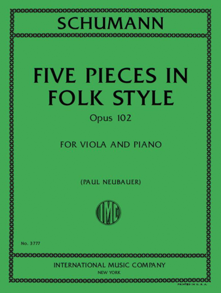 Five Pieces In Folk Style, Opus 102