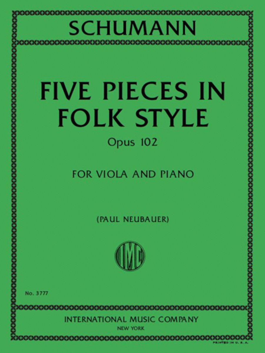 Five Pieces In Folk Style, Opus 102 Piano Accompaniment scores gallery preview page 1