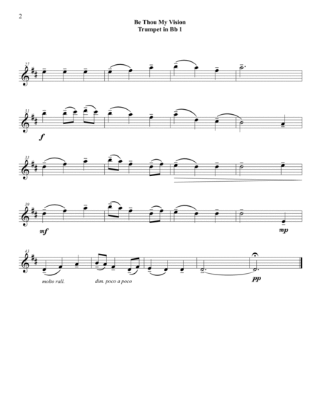 Be Thou My Vision (Irish Hymn) - Brass Quintet - Adv. Intermediate Level image number null