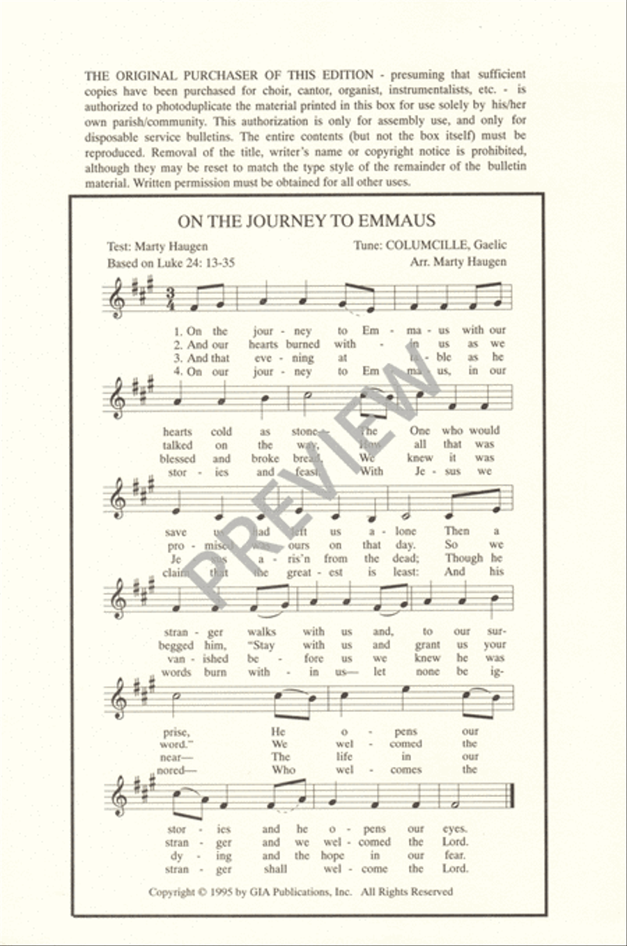 On the Journey to Emmaus 4-Part scores gallery preview page 12