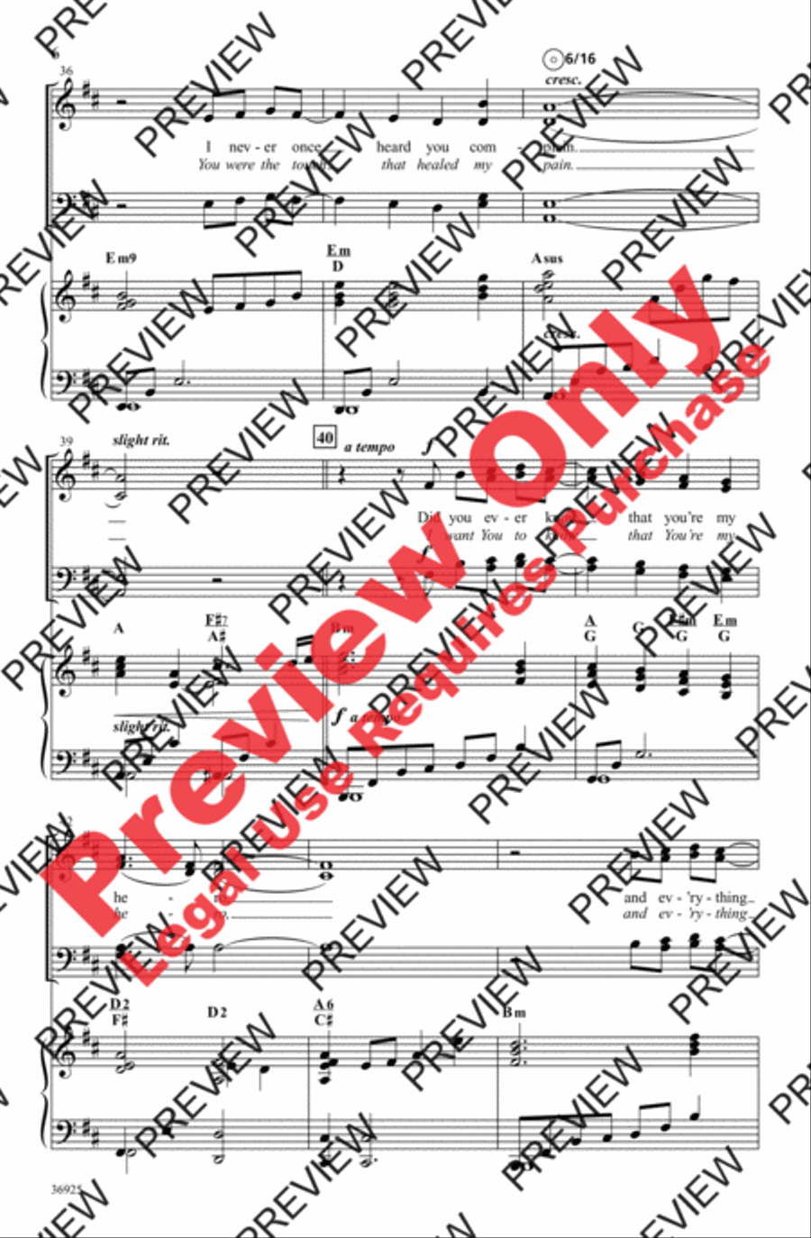The Wind Beneath My Wings 4-Part scores gallery preview page 6