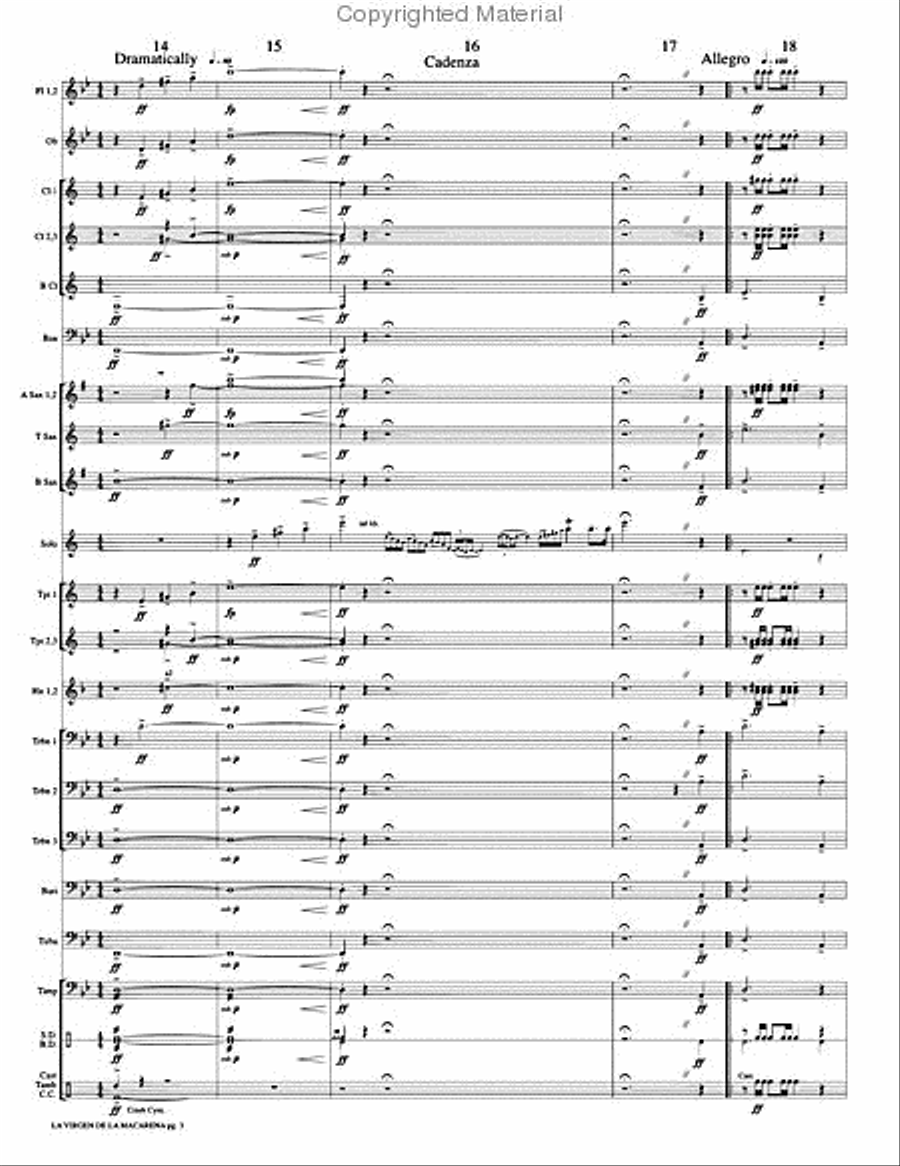 La Virgen de la Macarena La Virgen de la Macarena Concert Band scores gallery preview page 6