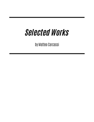Selected Works by Matteo Carcassi (for Solo Guitar)