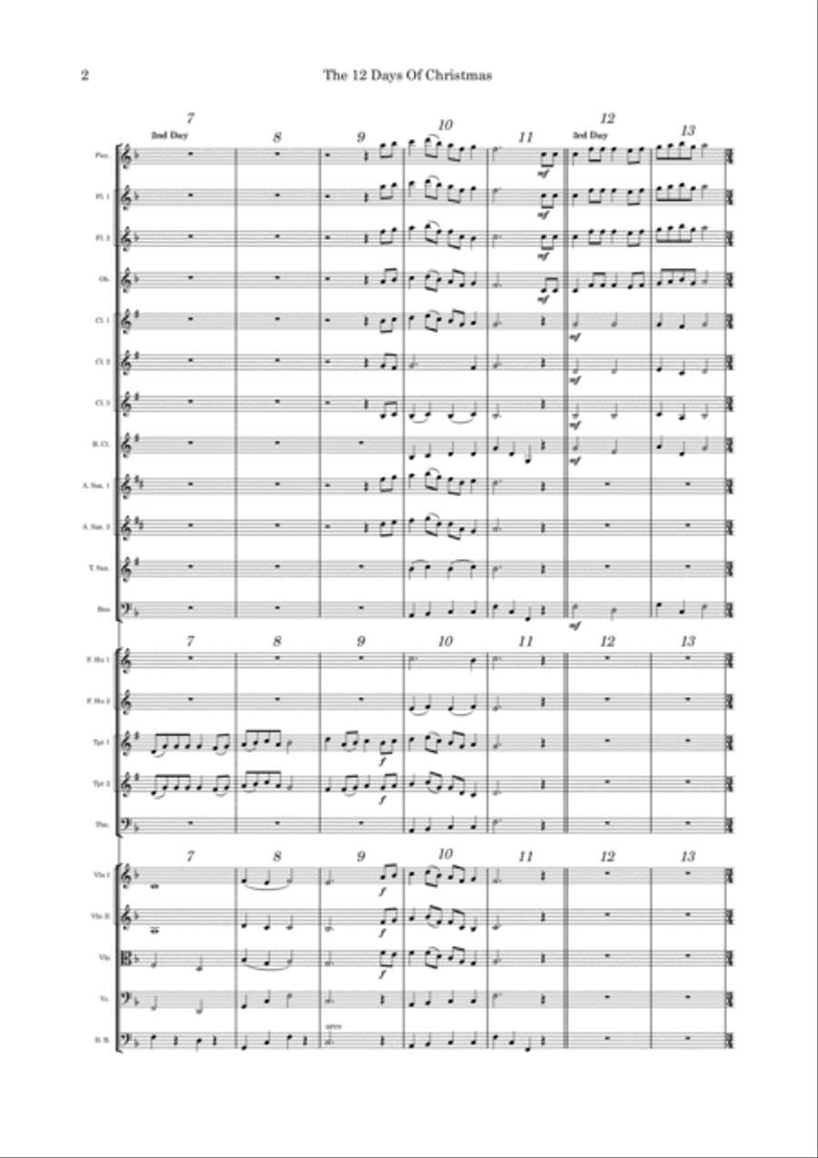 The 12 Days of Christmas Full Orchestra scores gallery preview page 2