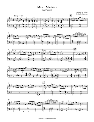 Book cover for March Madness Piano Solo (Jazz Piano #3) for Intermediate Jazz Instruction