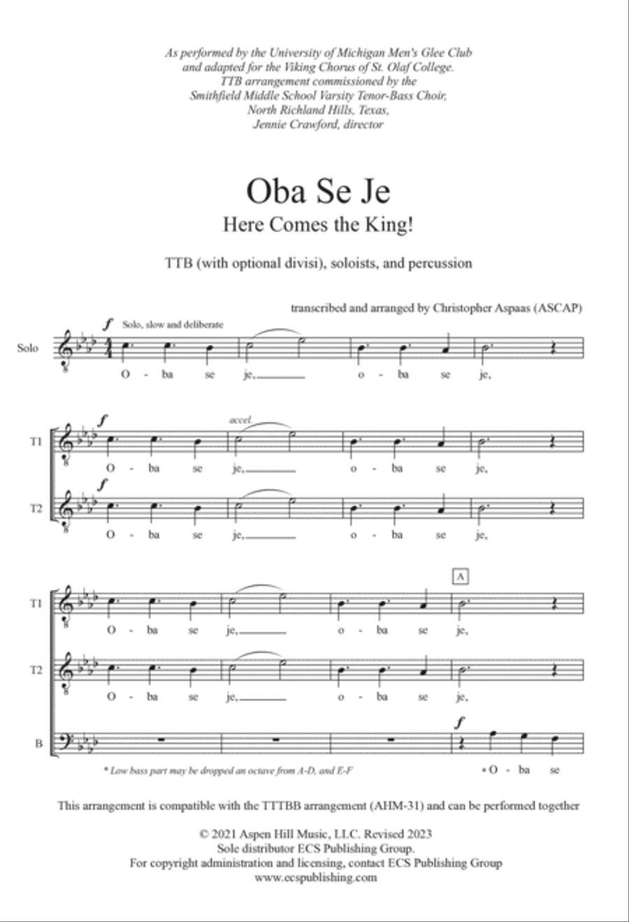 Oba Se Je TTB scores gallery preview page 2