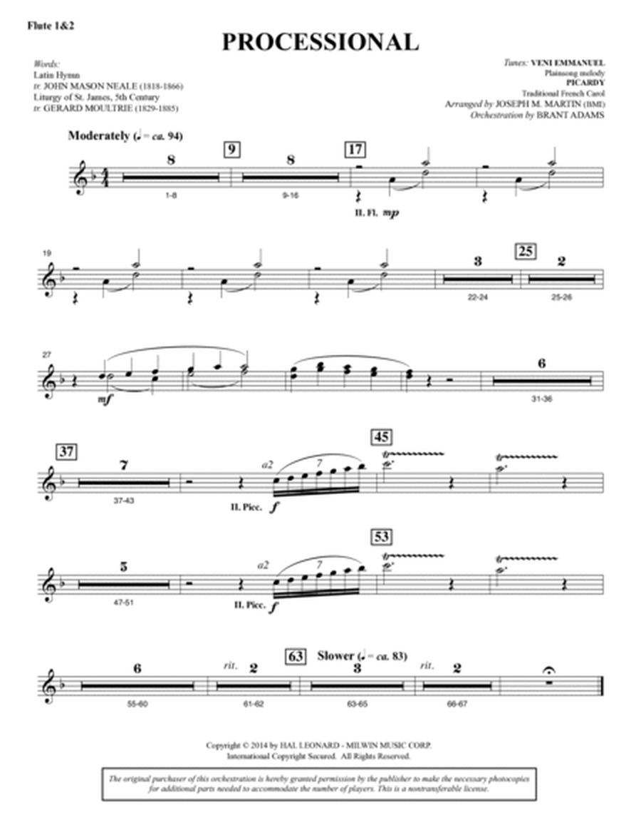 Canticles in Candlelight - Flute 1 & 2