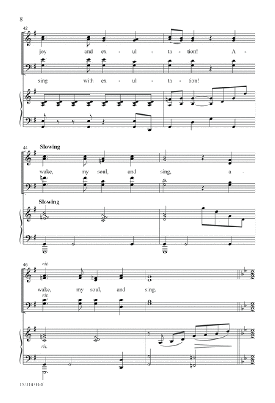 Awake, My Soul, and Sing! 4-Part scores gallery preview page 8