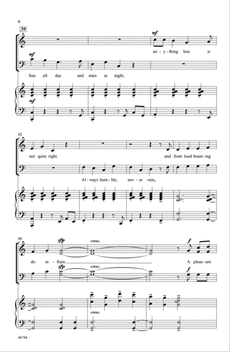 A Pleasant Life A Pleasant Life Choir scores gallery preview page 5